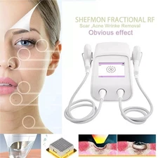 Fractional Tixel RF Skin Lifting Wrinkle Removal Acne Treatment Machine 2 Handle