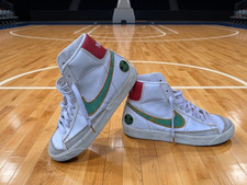 Nike Blazer Mid GS Roswell Rayguns Sneakers 7Y White Colorblock Lace Up Shoes