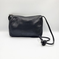 Black Leather Zip Closure Small Convertible C...
