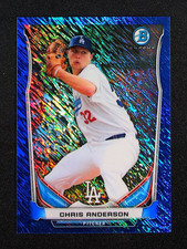 2014 Bowman Chrome Bowman Scout Top 5 Mini Blue Refractor Chris Anderson /250