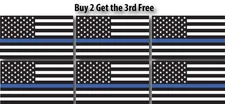 6 Pack Thin Blue Line Police Flag USA American Sticker Decal Blue Lives Matter