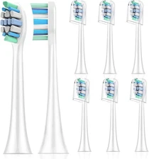 8 Pack Toothbrush Heads for Philips Sonicare, Soft Replacement Snap-On Brush
