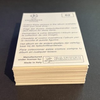 Panini Champions League (1999 2000) Job Lot/Bundle x 100 Football Stickers