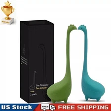 2 PCS Cute Tea Infuser Set Novelty Tea Strainer Long Handle Standing Teacup US