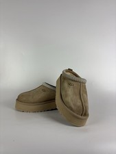 UGG TAZZ 1174471 WOMENS SIZE 9 SAND TASMAN BRAID SUEDE PLATFORM SLIPPERS