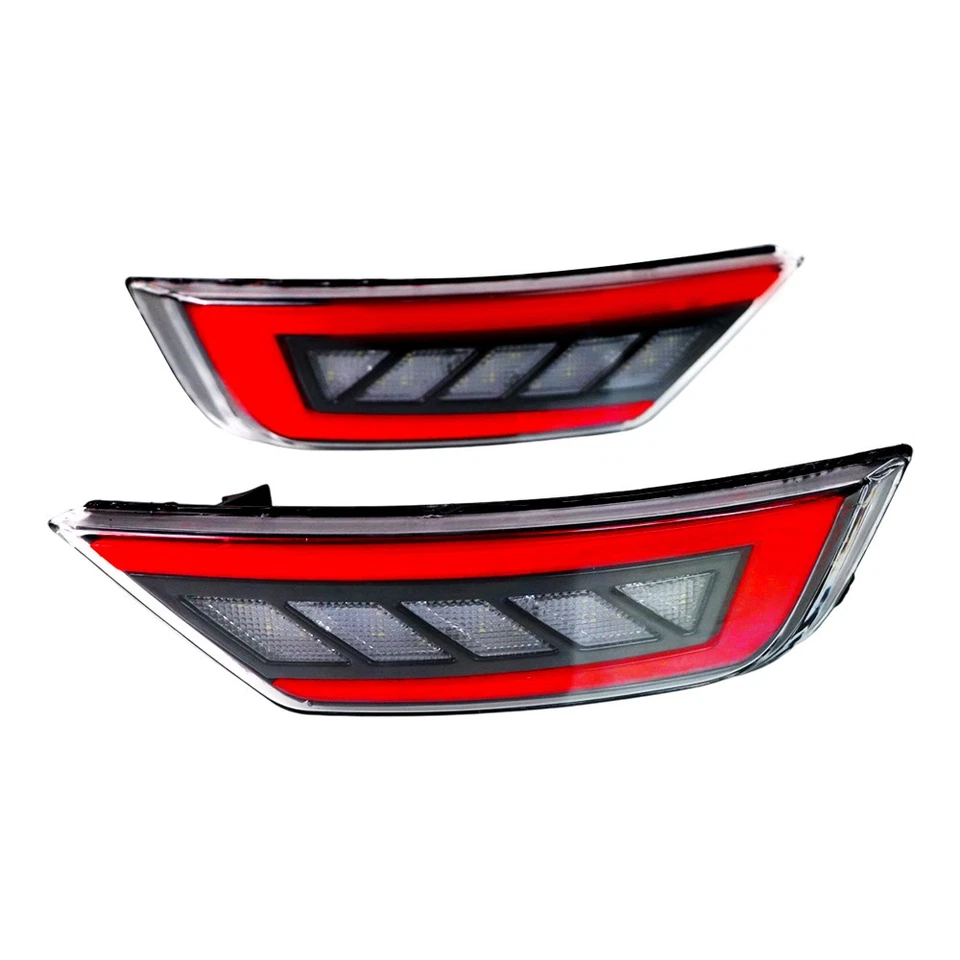 2X Smoke LED Rear Bumper Fog Lights For Ford Escape 2013-2019 Ecosport 2018-2022 - Image 2 of 4