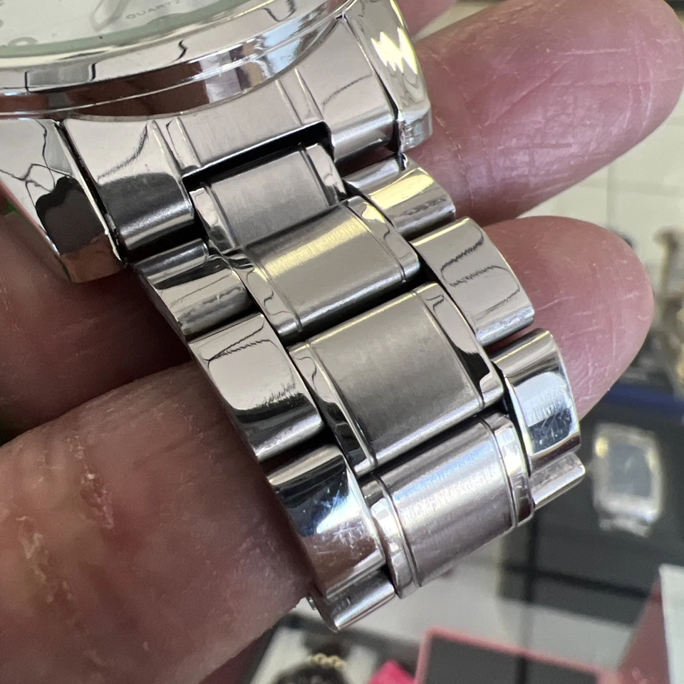 Reloj para hombre Milano Expressions cuarto plateado🔥horas esfera blanca-N-(ligero 🙏) Foto 4 de 4