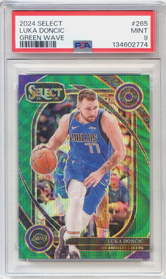 Luka Doncic Prizm PSA 9 Panini 2024-25 Select Courtside #265 Green Wave NBA /50