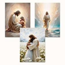 Paint by Numbers for Adults and Kids Beginner, 3 Pack Jesus Painting by Numbe...