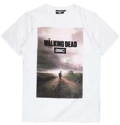 The Walking Dead XL T- Shirt Rick Grimes Darly Dixon Weiß Herren Kurzarm Neu