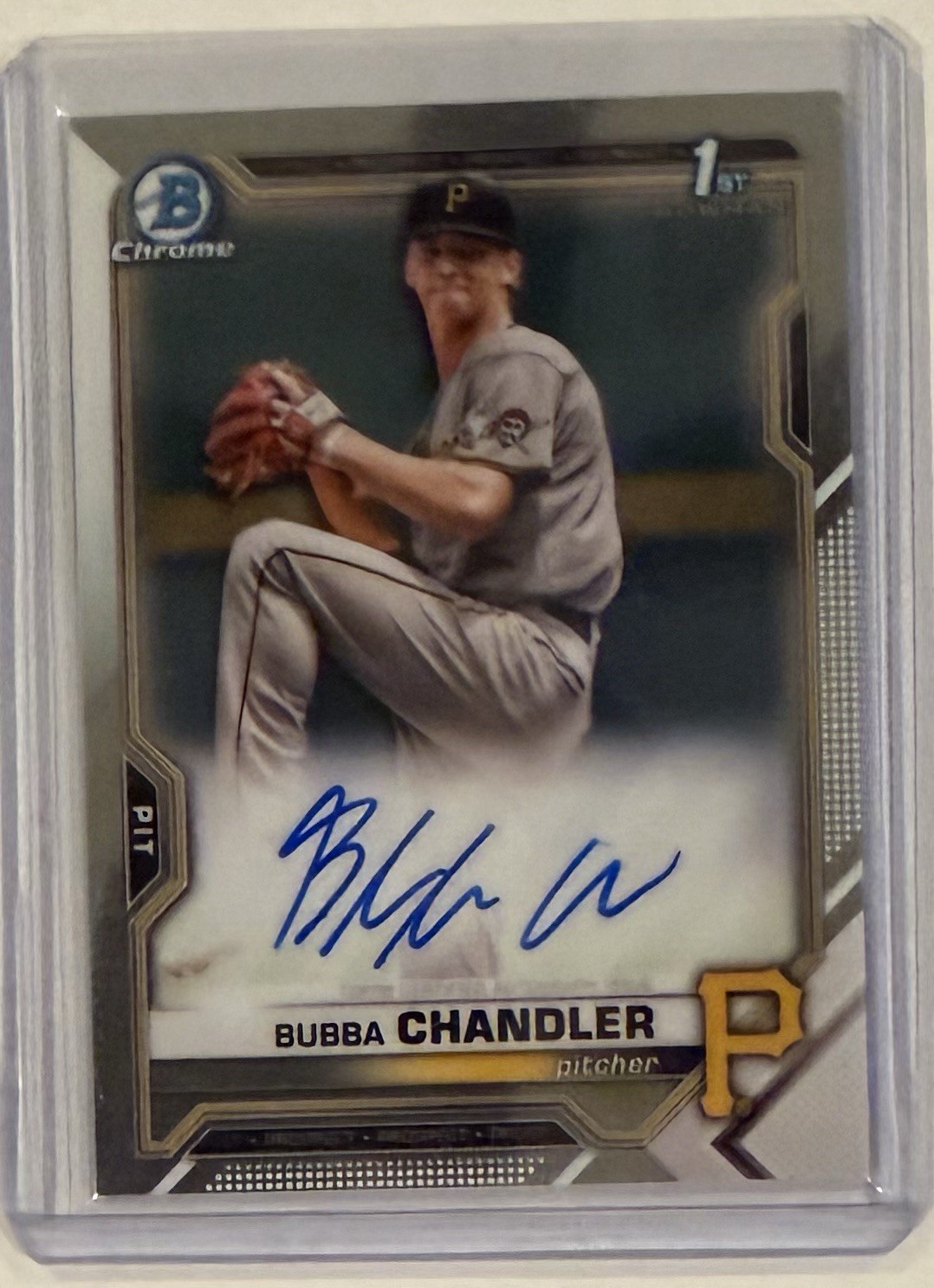 2021 Bowman Chrome 1st Bubba Chandler Auto Pittsburgh Pirates CPA-BC