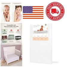 Waterproof Mini Crib Mattress 38x24 Extra Firm with Durable Vinyl Cover