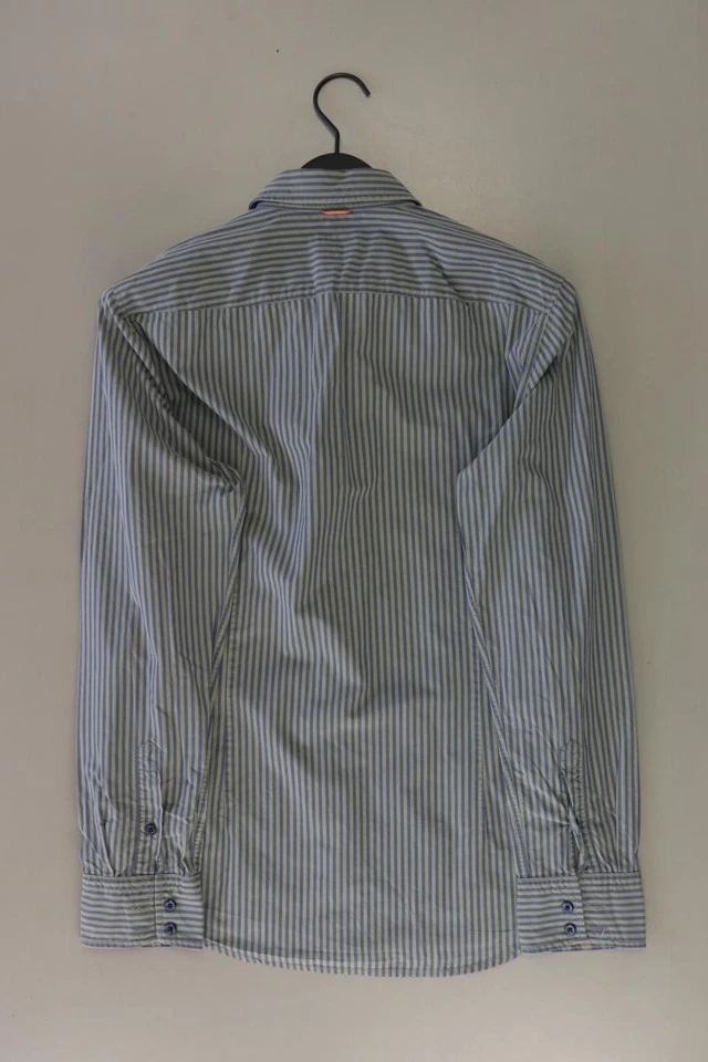 ⭐ BOSS by Hugo Boss camicetta per uomo taglia 50, M rigato verde di cotone ⭐ - Immagine 2 di 4