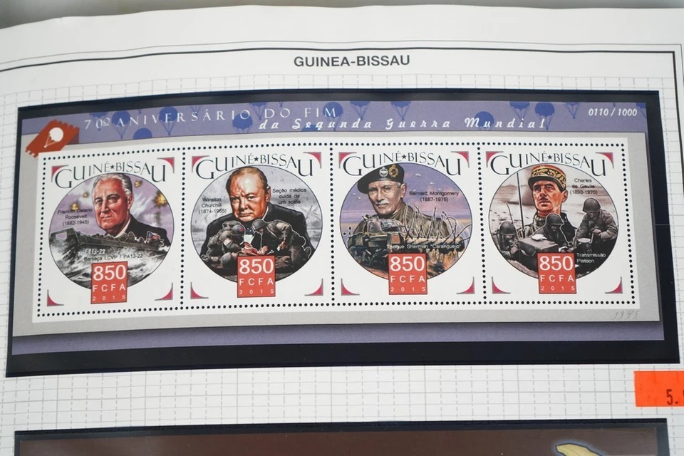 WORLDWIDE WWII COLLECTION OF 165 STAMPS & 60 SOUVENIR SHEETS STORED IN ALBUM - Image 2 of 4