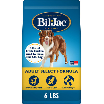 Bil-Jac Adult Select Dry Dog Food Fresh Chicken Recipe 6 Lb Bag Blj-006