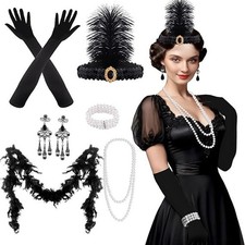 9 Pcs Flapper Accessories Set for Women, 1920s Accessories Costumes Accessories