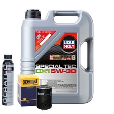 Motoröl 5W30 LIQUI MOLY Special Tec Dx1 5L+HENGST Ölfilter +Cera Tec