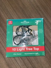 Kurt S. Adler 7" Clear 10-Light Star Tree Topper Plug-In 