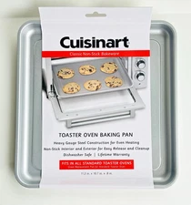 New Cuisinart Toaster Oven Baking Metal Tray Pan 11.2"L x 10.7"W x .8"H