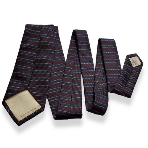 Burberry London Silk Jacquard Border Necktie Brown 3.6 inches Used - Picture 10 of 10