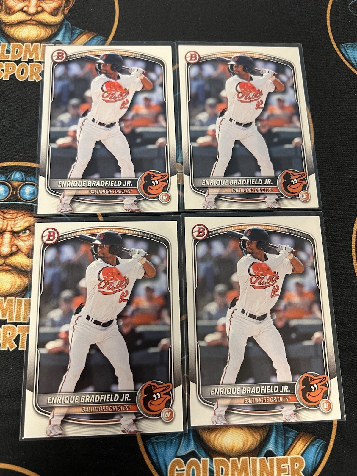 2025 Bowman Draft Enrique Bradfield Jr BD-198 4 Card Lot Orioles