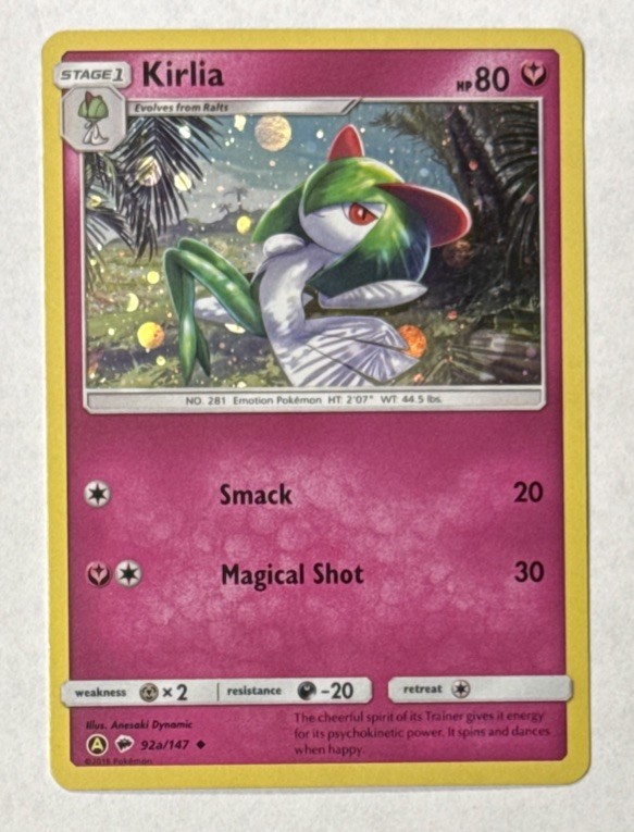 2017 Pokemon TCG  Kirlia Sun & Moon Burning Shadows Cosmos Holo 92a/147 *READ*