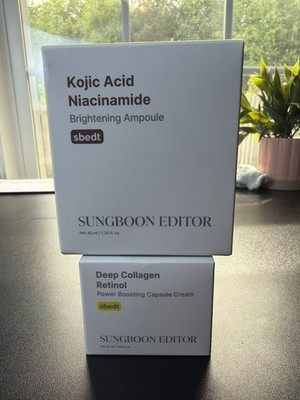 SUNGBOON EDITOR Kojic Acid Niacinamide Ampoule Deep Collagen Retinol Cream Set