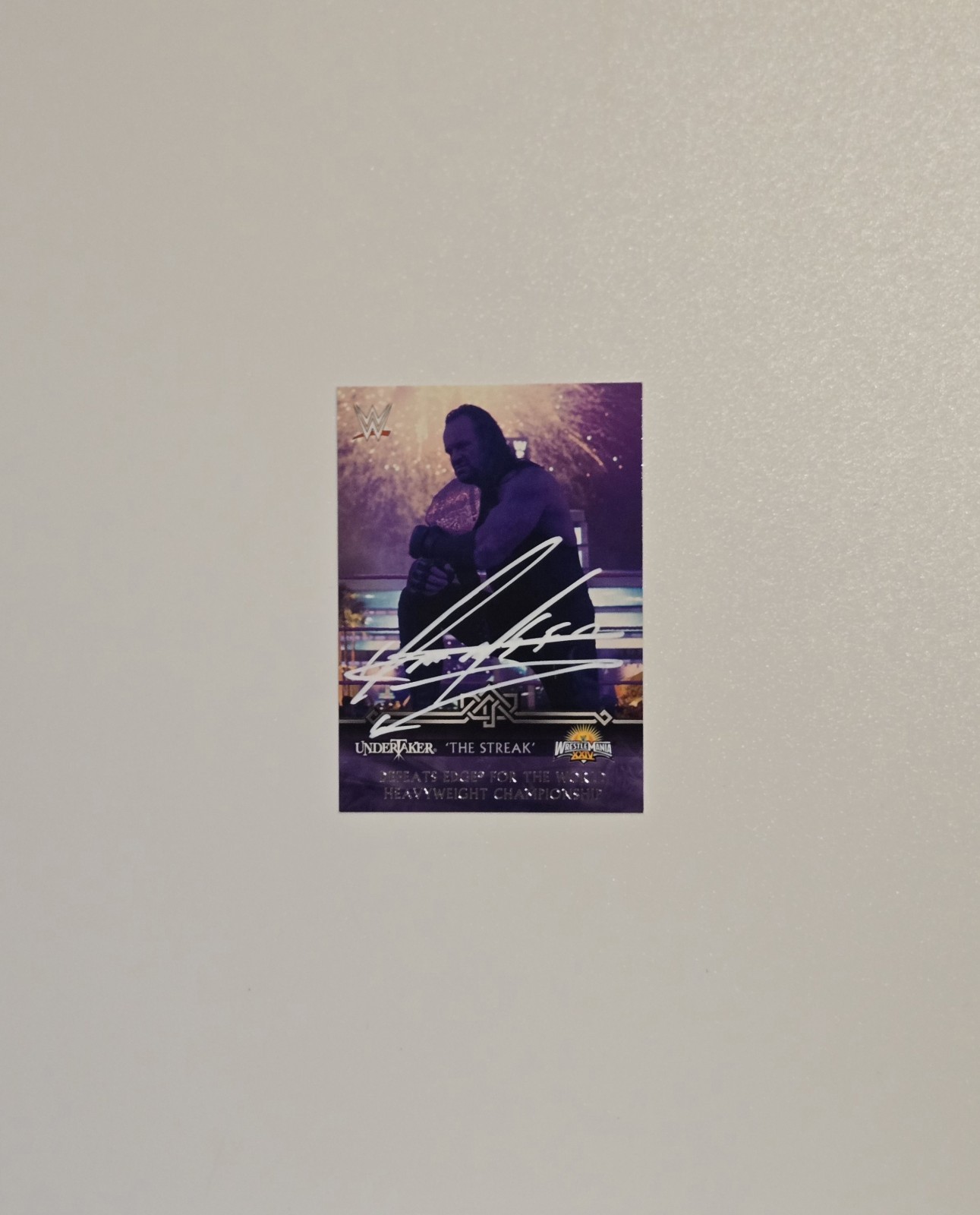 2014 Undertaker Auto Card 16-0 The Streak TOPPS WWE ROAD TO WRESTLEMANIA   view 4