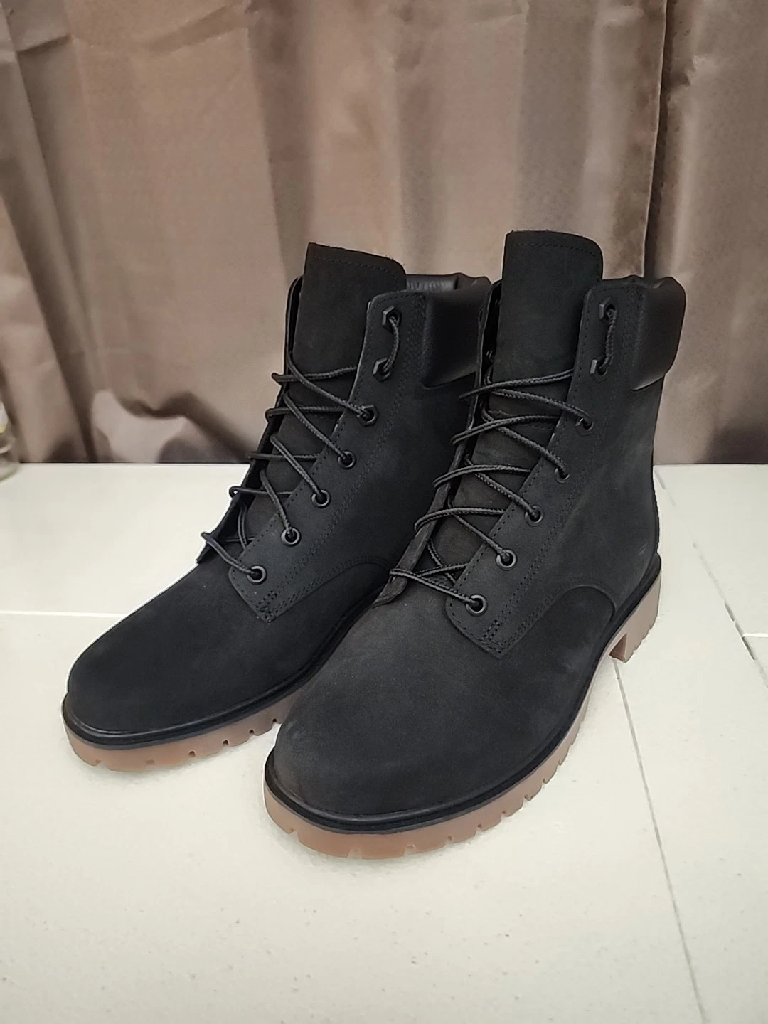 Stivali Timberland donna 7 Jayne 6" premium nero nabuk impermeabili A1TH8 nuovi senza scatola