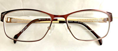 Stepper Eyeglass Frames Only SI-50121-F014 Unisex Brown Gold Titanium  52-15-130