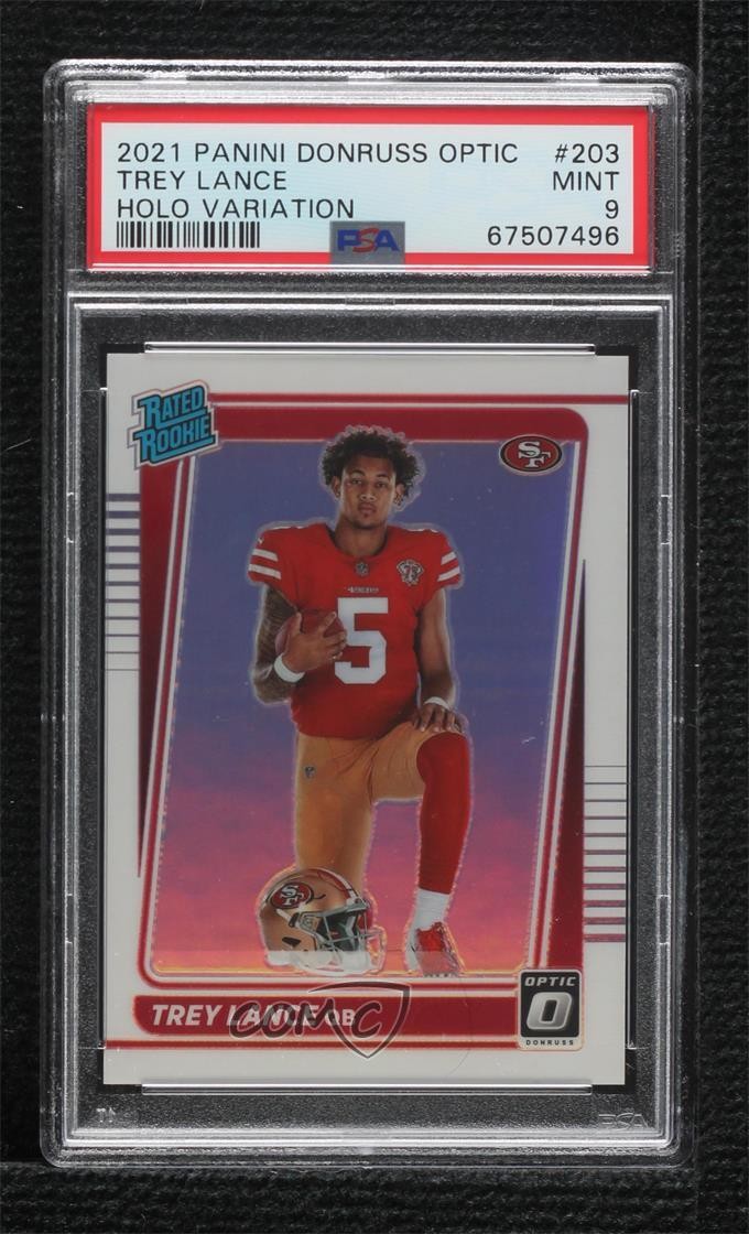 2021 Donruss Optic Rated Holo Prizm Variation Trey Lance PSA 9 Rookie RC 6o3