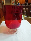 Murano Large Ruby Red Vases Hand Blown Glass