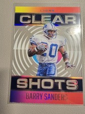 🔥2021 Panini Illusions EMERALD Clear Shots Barry Sanders Green Parallel #CS-14