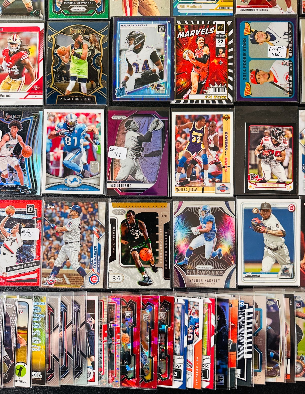 HUGE Sports CARD LOT! Jersey AUTO RC SP PRIZM Stephen Curry, Mahomes, Tom Brady! view 4