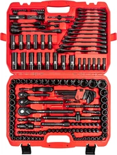 160-Piece Mechanics Tool Set, Metric Socket Set 1/2 1/4 3/8 Inch Drive Professio