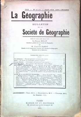 Deux grandes villes francais: Lille et Nancy; in: Band XXX No. 2 à 6 La Geograph