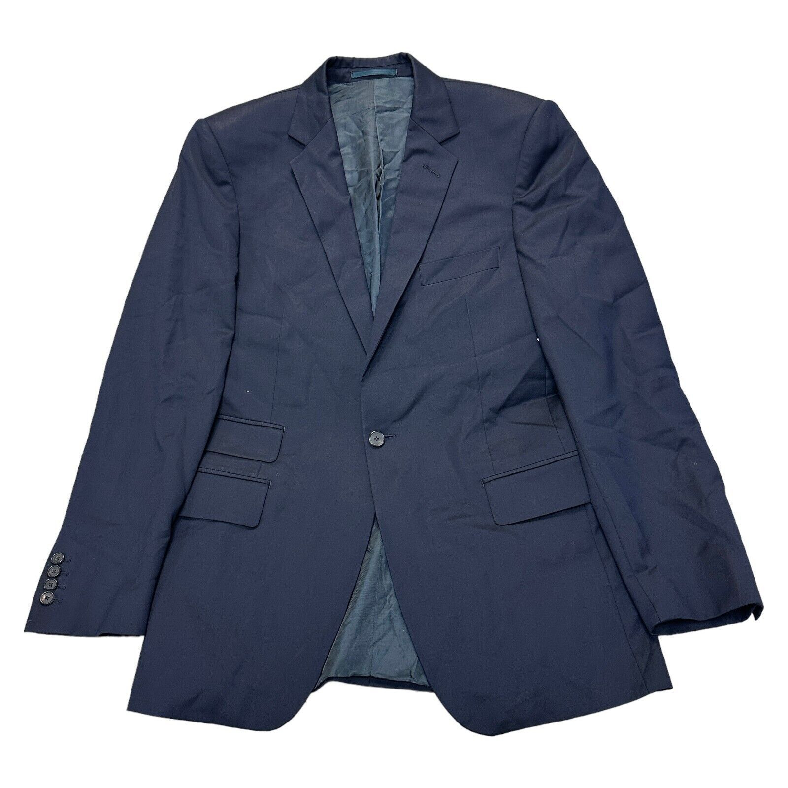 Giacca blazer lana Gieves & Hawkes Sabile fila regolare blu navy uomo 40