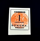 MEXICO Stamp - 1914 Stage Coach within Seal Sonora 1c Sn 394 Imperf MNG r24