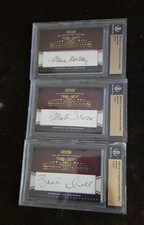 3 Razor 2009 Sports Icon Autographs Brett Hall, Steve Carlton, Monte Irwin Lot