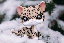 1pcs Mini Pet Shop lps Toy Shorthair Cat Leopard Delicate Great Xmas Gift Kid