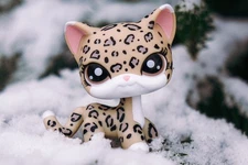 1pcs Mini Pet Shop lps Toy Shorthair Cat Leopard Delicate Great Xmas Gift Kid