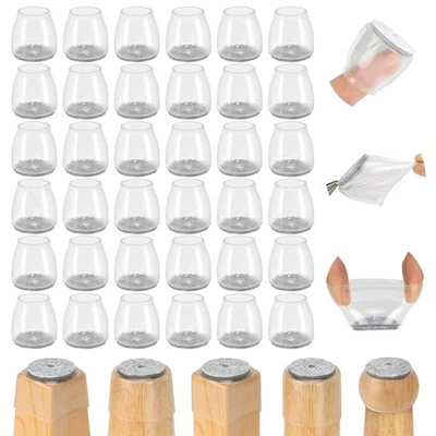 36 Pack Upgraded Ruby Slider Chair Leg Protector Hardwood Floors Fits All Shape