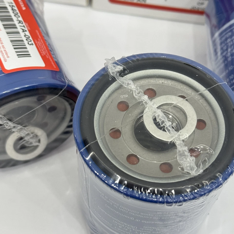 6x Genuine Honda OEM Oil Filters w/Washers 15400-RTA-003 JDM NEW SEALED - Image 2 of 3