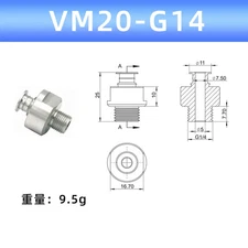 10PC New FIT FOR Vacuum suction cup direct insertion connector VM20-G14 4.Y00058