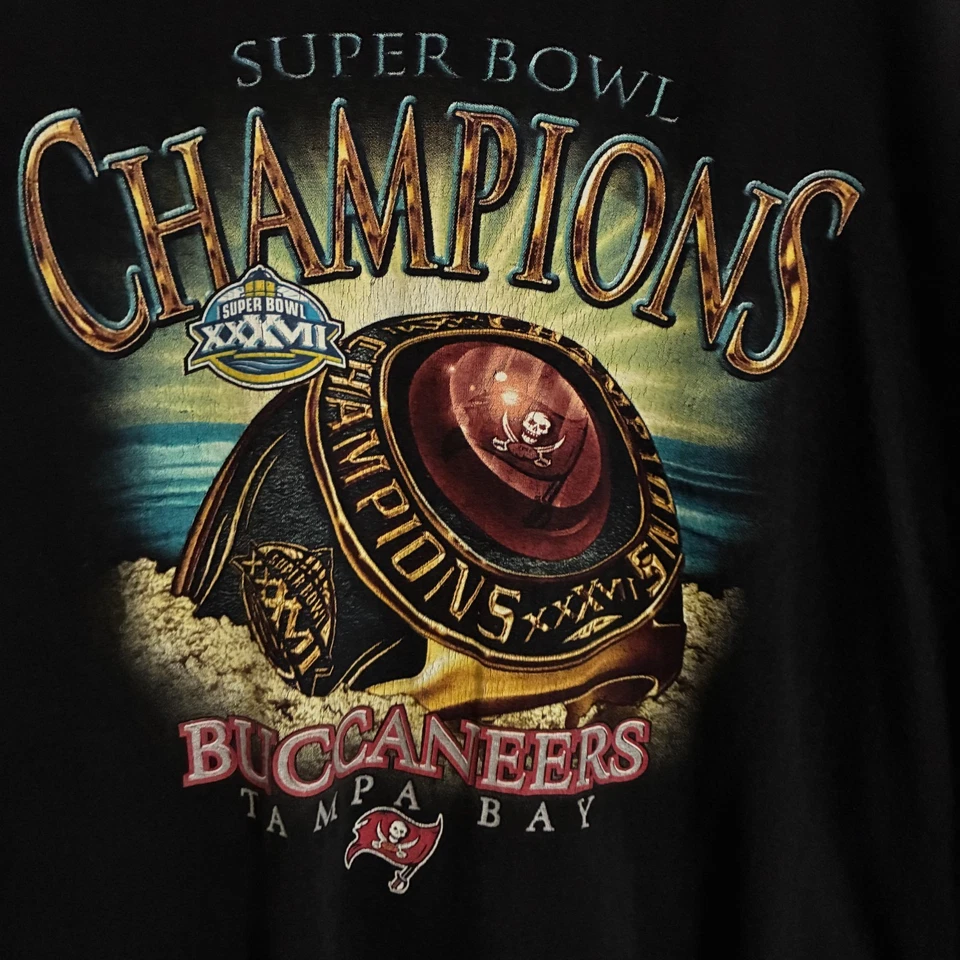 De Colección Tampa Bay Buccaneers Super Bowl 37 Campeones Camisa XL Anillo de Fútbol Foto 2 de 4