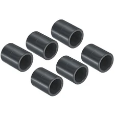 UPVC Pipe Fitting 20mm Socket, 6 Pack Straight Coupling, Dark Grey