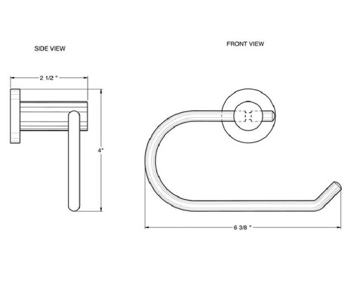 Toilet Paper Holder Single Post Value Series in 2 Finishes By Deltana - 第 2/3 張圖片