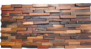 Wood Wall Tiles Rustic Vintage Reclaimed Wooden Wall Decor Decorative Tiles Ebay