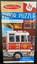 Melissa & Doug 36 Piece Fire Truck Floor Puzzle Brand New Sealed Box!