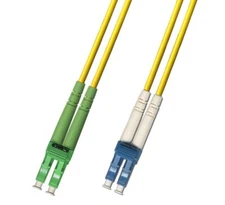 6M (19.68ft) OS2 LC/APC to LC/UPC Fiber Optic Cable Duplex Singlemode 9/125